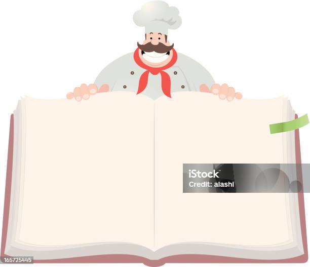 Happy Chef Open Cookbook Stock Illustration - Download Image Now - Chef, Manga Style, Comic Book