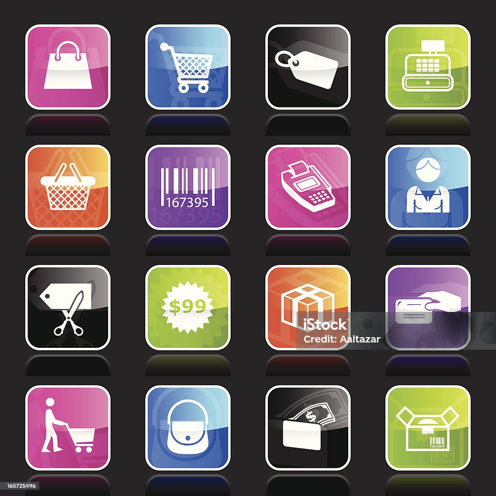 Ubergloss Icons-Shopping - Lizenzfrei Aushilfsverkäufer Vektorgrafik