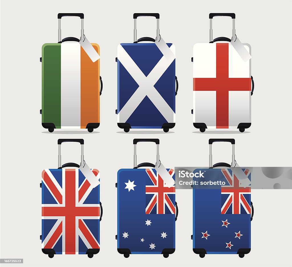 Valise drapeau National Collection - clipart vectoriel de Nouvelle-Zélande libre de droits