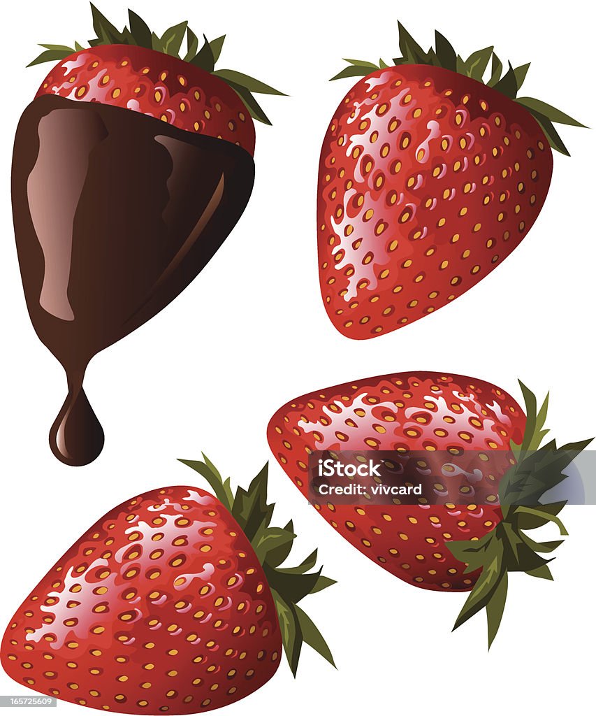 Fresas & de Chocolate - arte vectorial de Fresa libre de derechos