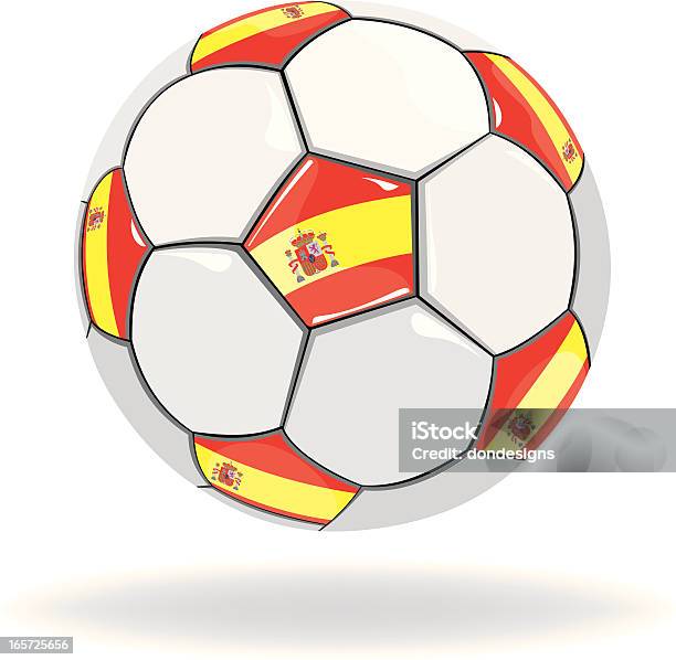 Spain Flag Soccer Ball Stock Illustration - Download Image Now - Flag, Illustration, No People