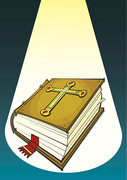 ilustrações, clipart, desenhos animados e ícones de a bíblia sagrada - religious text cross protestantism reading