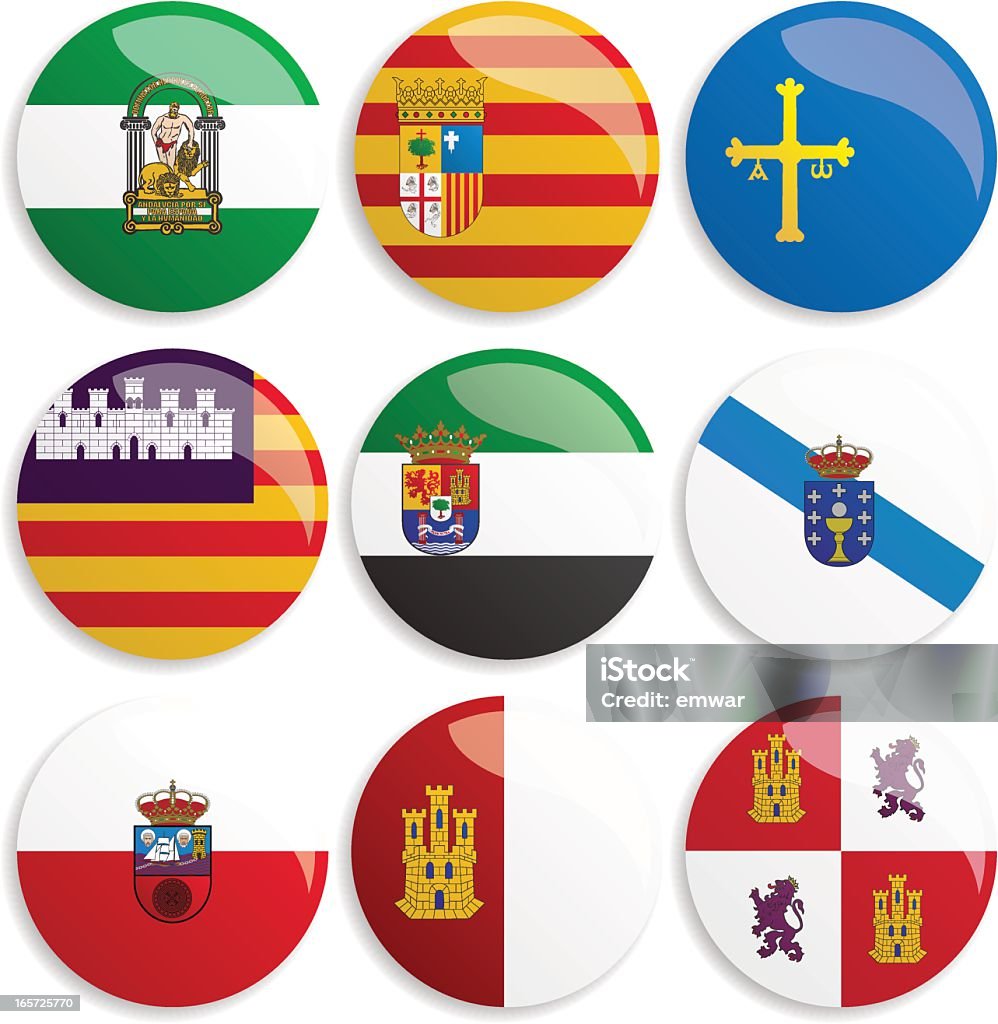 Welt Flagge Buttons - Lizenzfrei Flagge Vektorgrafik