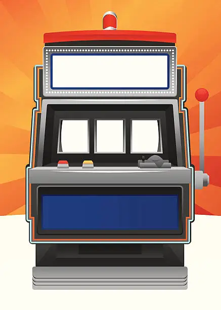 Vector illustration of Blank slot machine