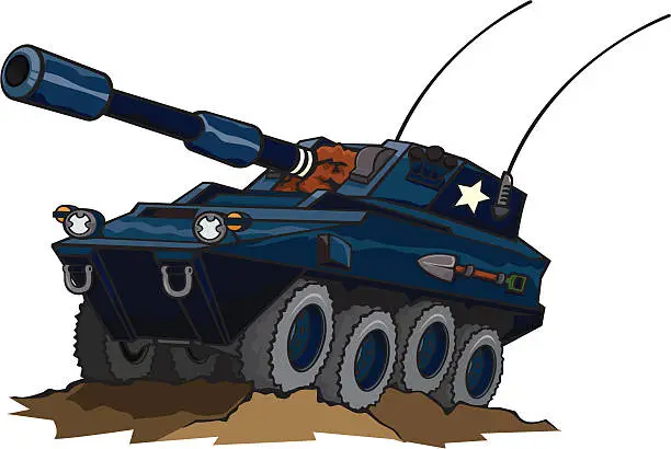 Vector illustration of Armored Personnel Vehicle