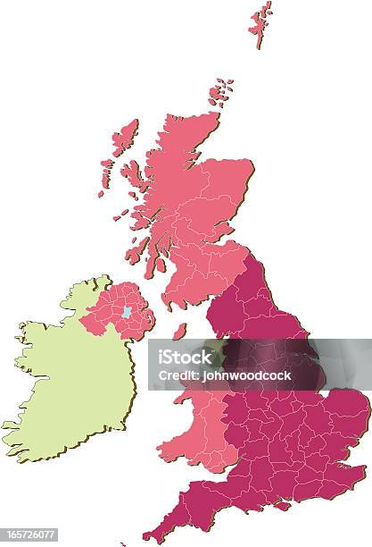 英国国の 3 つの郡 - 地図のベクターアート素材や画像を多数ご用意 - 地図, イギリス, 地域