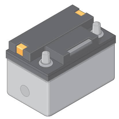 Isometric Car or Vehicle Battery