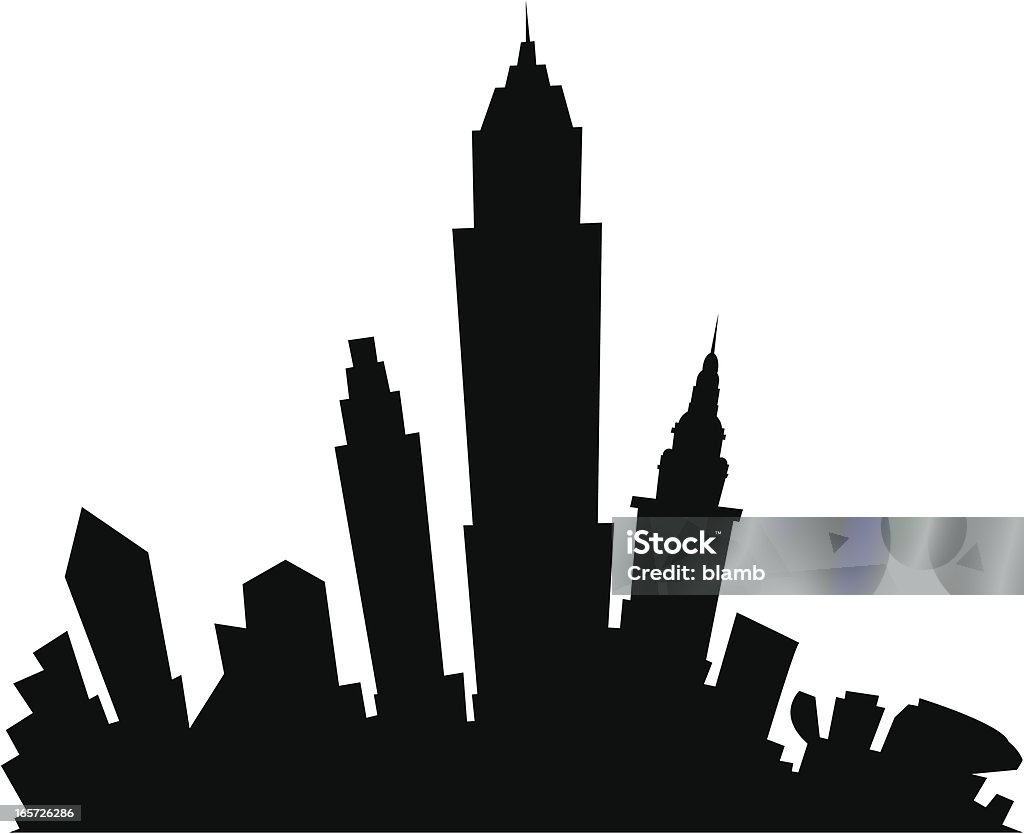 Cartoon Cleveland City Cartoon skyline silhouette of Cleveland, Ohio, USA. Cleveland - Ohio stock vector