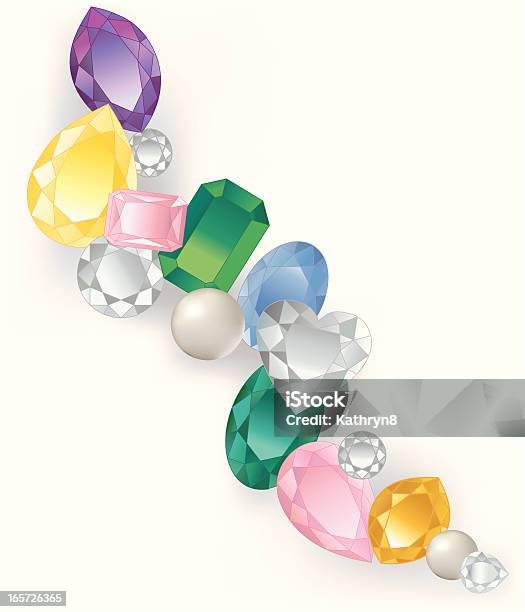 Bunte Perlen Stock Vektor Art und mehr Bilder von Diamant - Diamant, Hergestellter Gegenstand, Herzform