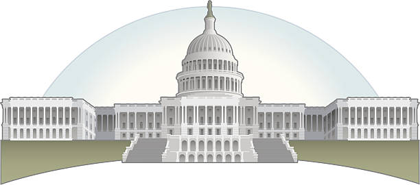 Capitol Building vector art illustration