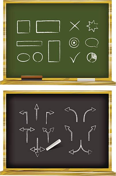 chalkboards - chart star shape square shape symbol stock illustrations