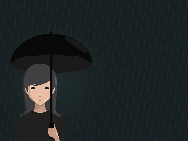 Vector illustration of Rainy Day Blues