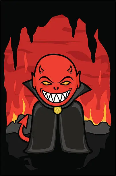 Vector illustration of Welcome to Hell!