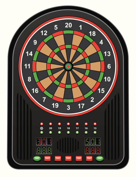 電子ダーツボード - dartboard sport scoreboard number点のイラスト素材／クリップアート素材／マンガ素材／アイコン素材