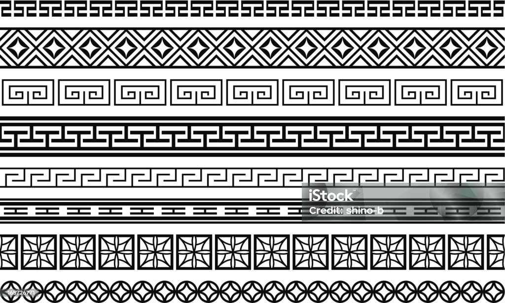 Eight Asian style borders - Royalty-free Kaderrand vectorkunst Eight Asian style borders - Royalty-free Kaderrand vectorkunst