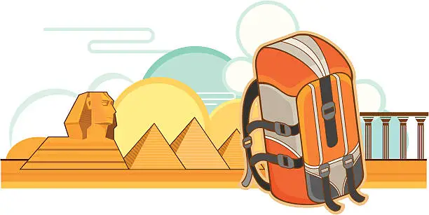 Vector illustration of travelling bag