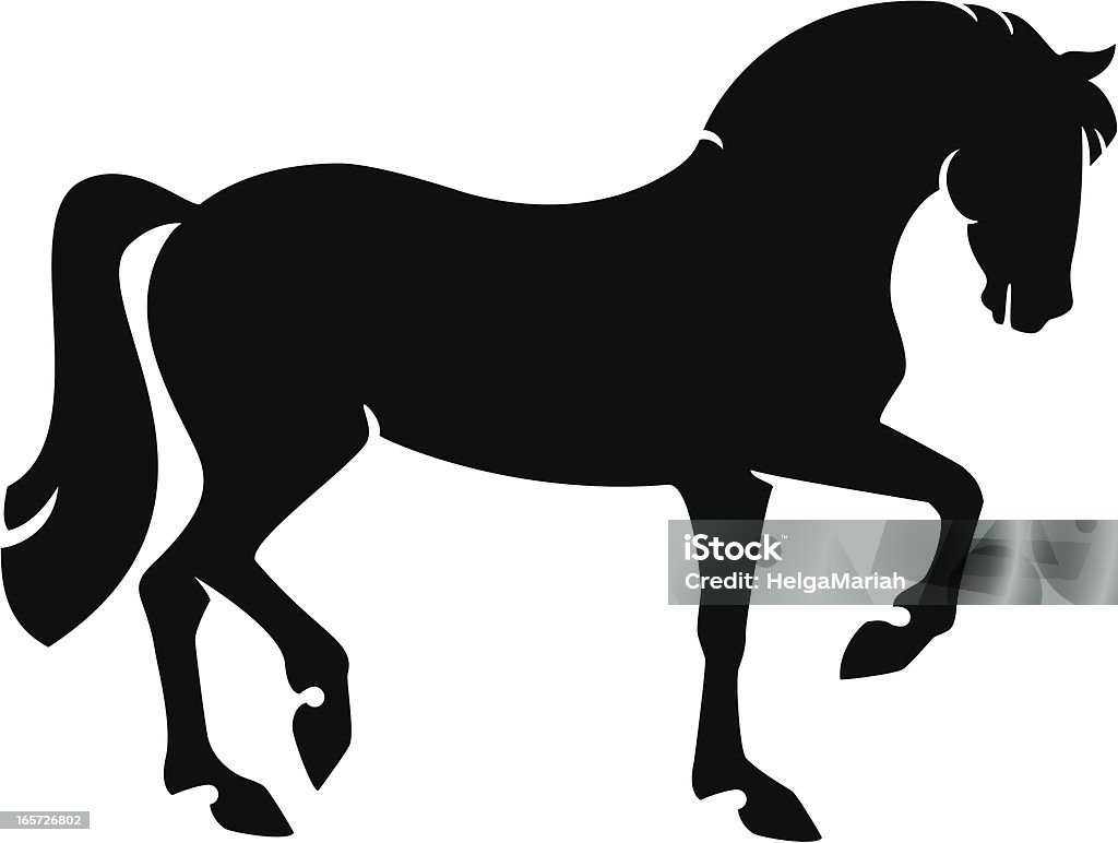 Fier de Silhouette de cheval - clipart vectoriel de Cheval libre de droits