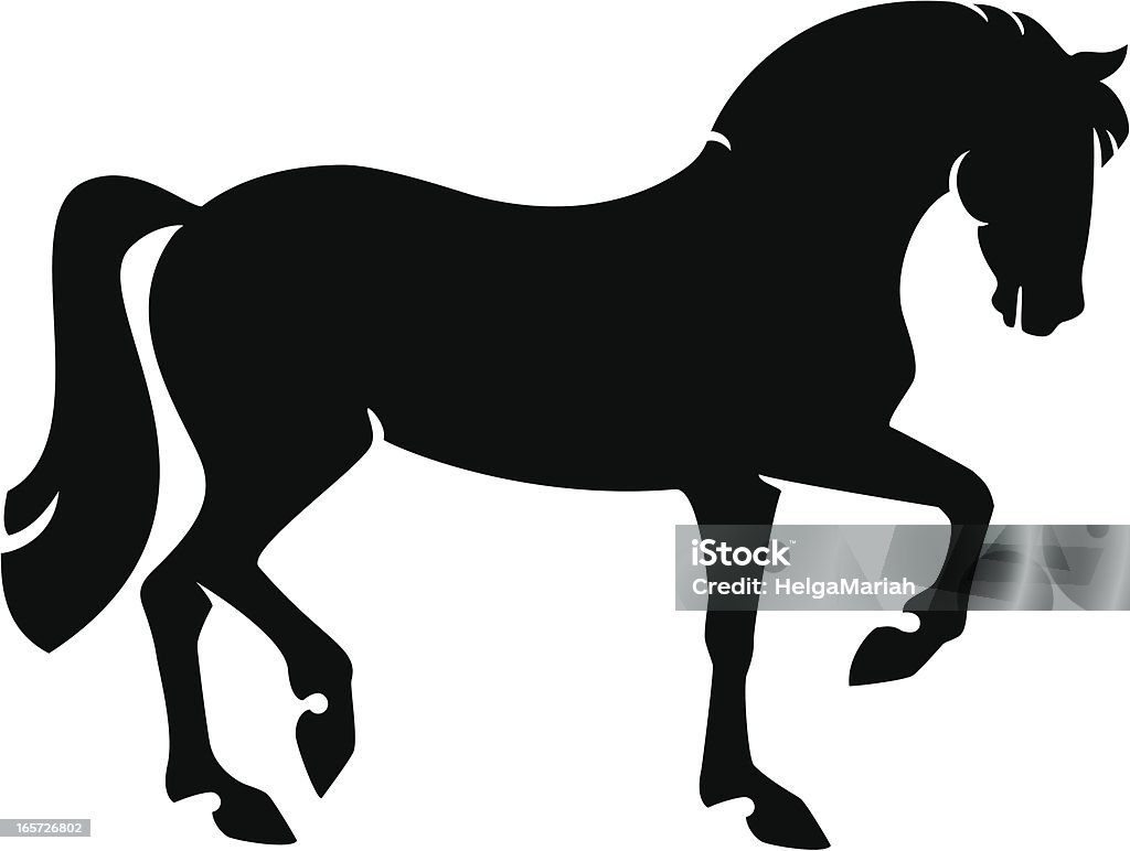 Orgulhoso silhueta de Cavalo - Royalty-free Cavalo - Família do Cavalo arte vetorial