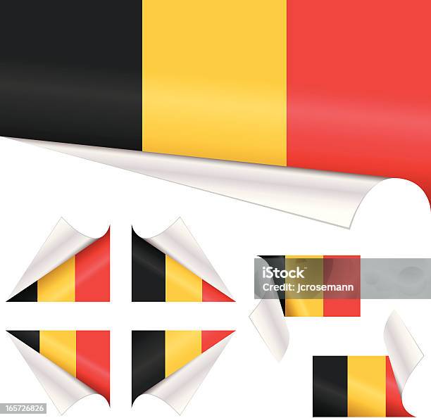 ベルギー旗に曲がった紙 - アイコンのベクターアート素材や画像を多数ご用意 - アイコン, アイコンセット, イラストレーション