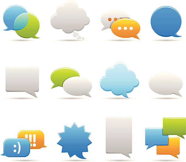 illustrazioni stock, clip art, cartoni animati e icone di tendenza di chat bolle - contemplation cloud bubble concentration