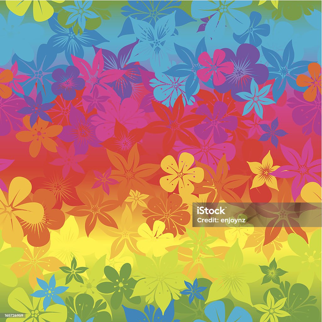 Бесшовные яркие цветочные обои - Векторная графика Абстрактный роялти-фри