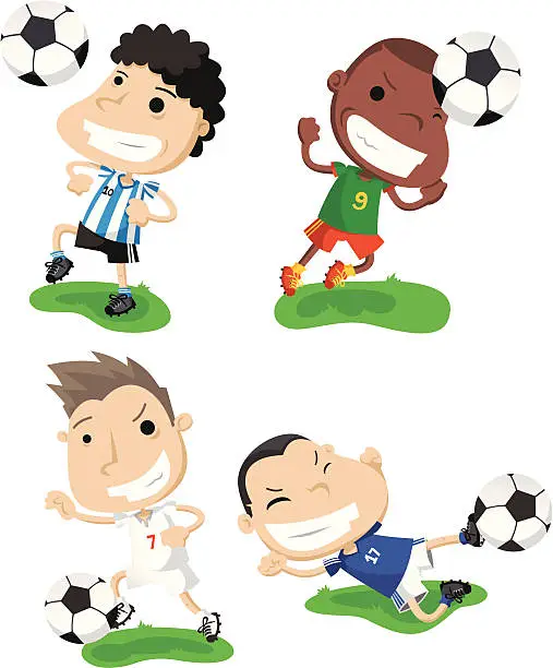Vector illustration of Set World Cup