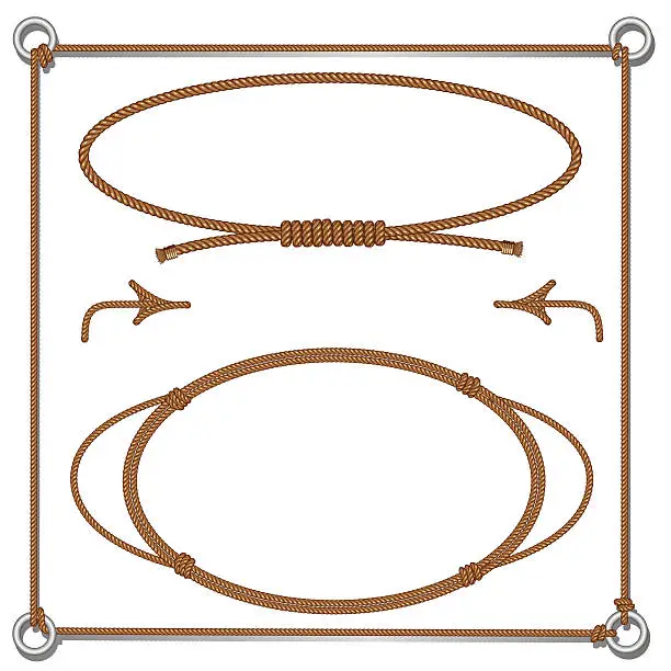 Vector illustration of rope frames