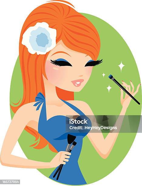 Eyeshadow Girl Stock Illustration - Download Image Now - Adult, Beauty, Beauty Product