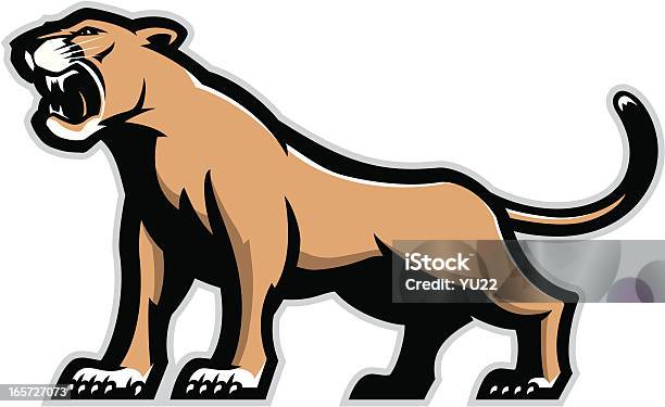 Cougar Mascot Stock Illustration - Download Image Now - Mountain Lion, Lioness - Feline, Mascot