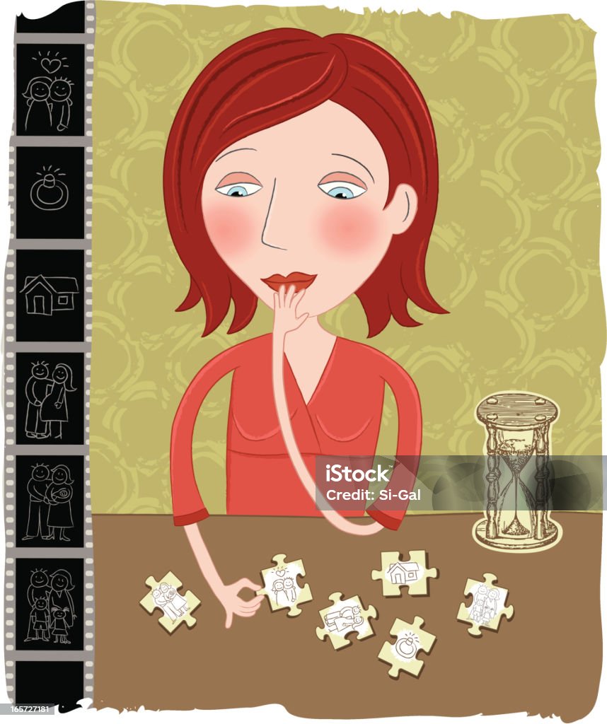 Dilema de mulher moderna - Royalty-free Puzzle arte vetorial