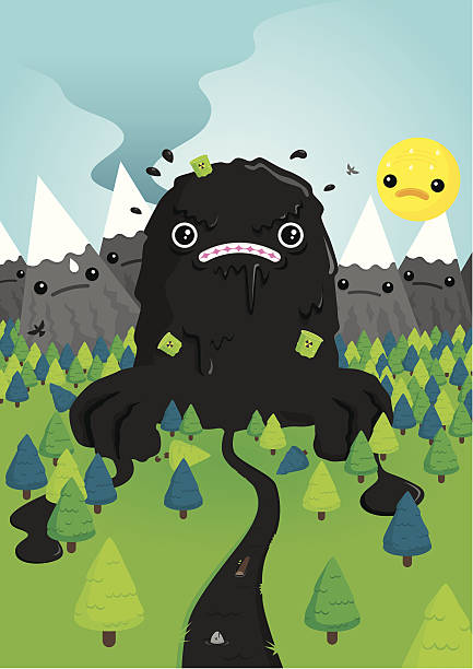 Toxiques Pollution Monster - Illustration vectorielle