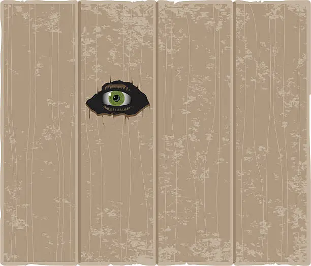 Vector illustration of Peeping Tom