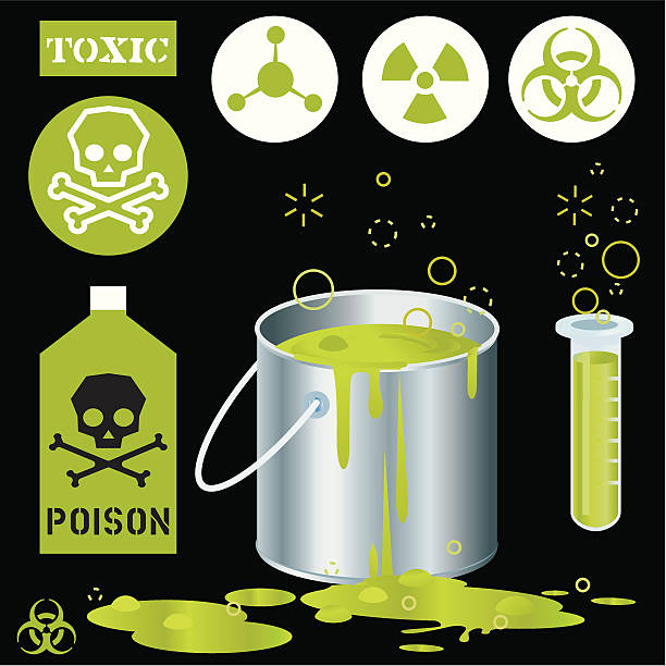 ilustrações, clipart, desenhos animados e ícones de verde lodo tóxicas - spilling toxic substance chemical sour taste