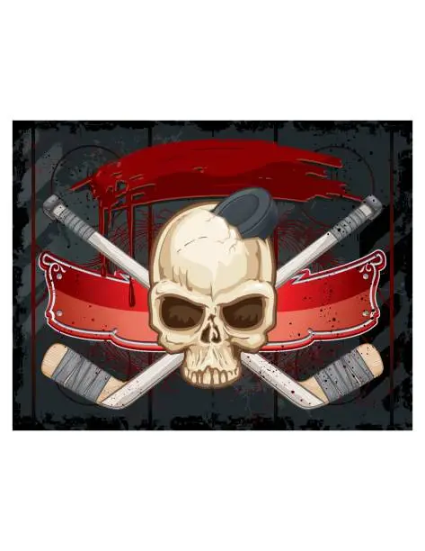 Vector illustration of Hockey Skull