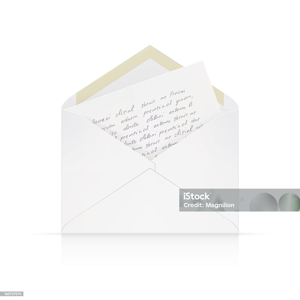 envelope com uma carta - Vetor de Envelope royalty-free