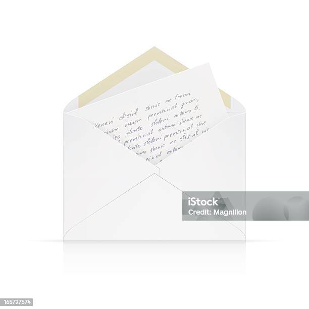 Vetores de Envelope Com Uma Carta e mais imagens de Envelope - Envelope, Manuscrito - Texto, Aberto