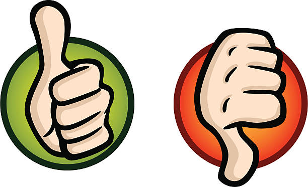 Thumbs Up And Down Icons Stock Illustration - Download Image Now - Thumbs Up,  Thumb, Cartoon - iStock