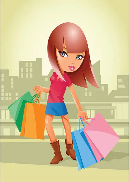 Vector illustration of Shopping Sale
