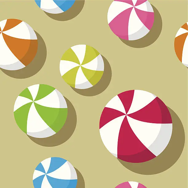Vector illustration of Beach ball pattern