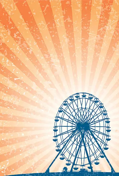 Vector illustration of carnival ferris wheel