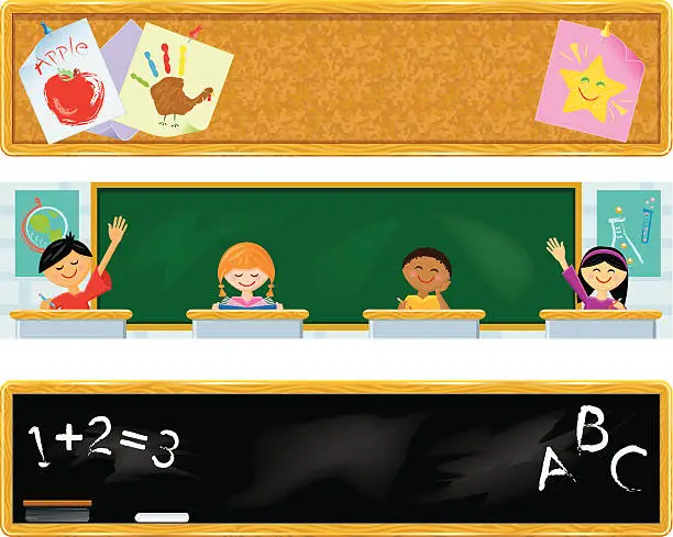 Vector illustration of School Theme Banners