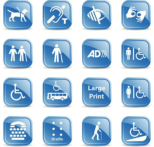 Vector illustration of Accessibility Signs
