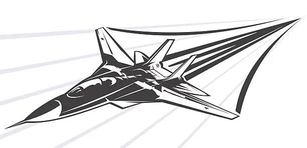 Vector illustration of Supersonic F-14