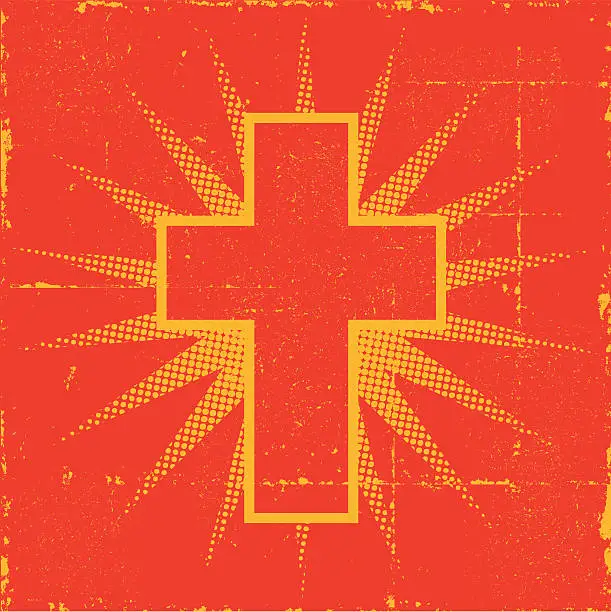 Vector illustration of Christian Cross