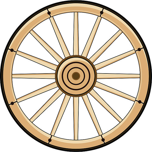 西部チャック荷馬車の車輪 - wagon wheel点のイラスト素材／クリップアート素材／マンガ素材／アイコン素材