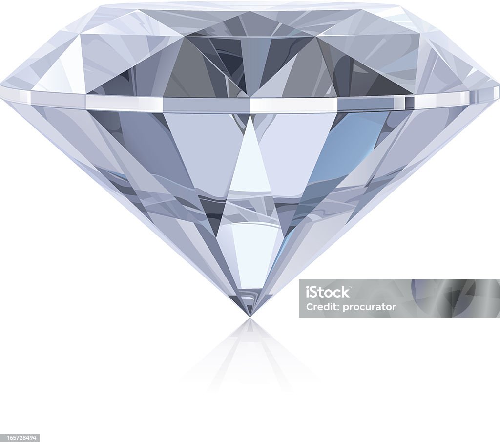 Diamond Vector illustration of classic diamond. Includes CDR (CorelDraw) and AI (Adobe Illustrator) versions. Diamond - Gemstone stock vector