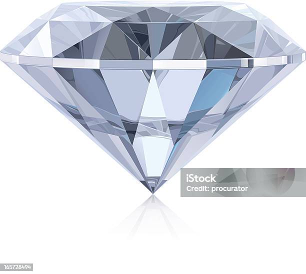 Diamond Stock Illustration - Download Image Now - Diamond - Gemstone, Vector, Crystal