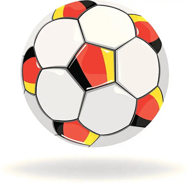 Vector illustration of Belgium Flag Soccer Ball