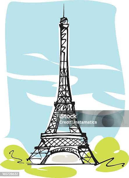 Eiffel Tower Paris Stock Illustration - Download Image Now - Eiffel Tower - Paris, Paris - France, Illustration
