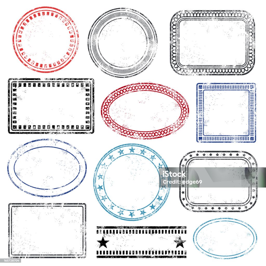 Timbres - clipart vectoriel de Tampon encreur libre de droits